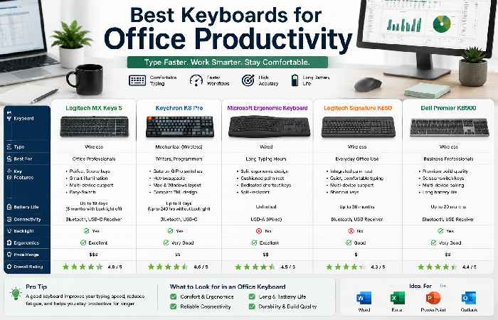 Best Keyboards for Office Productivity