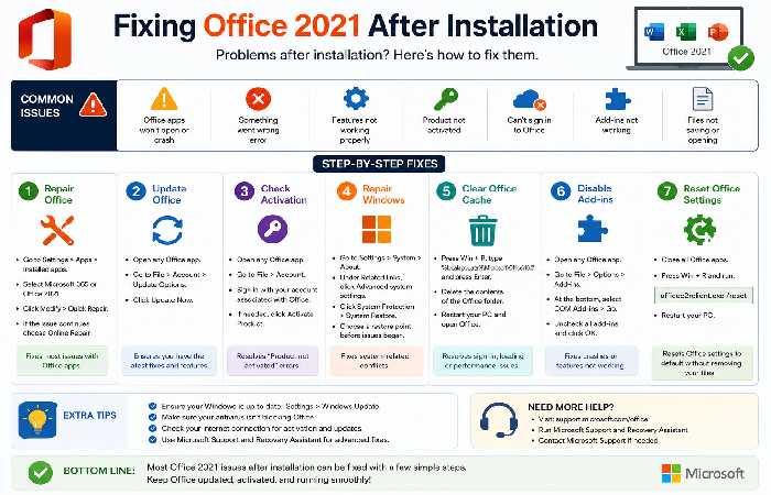 Fixing Office 2021 After Installation