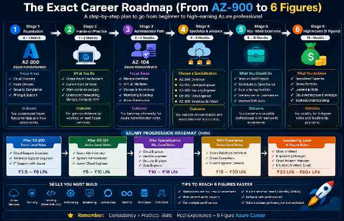 The Exact Career Roadmap (From AZ-900 to 6 Figures)
