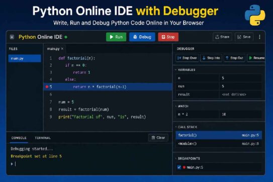 Python Online IDE with Debugger