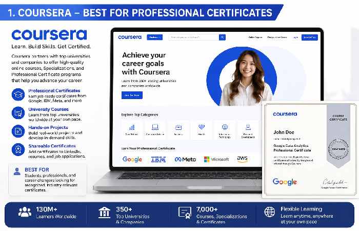 Coursera – Best for Professional Certificates