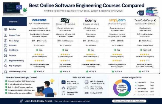 Best Online Software Engineering Courses Compared