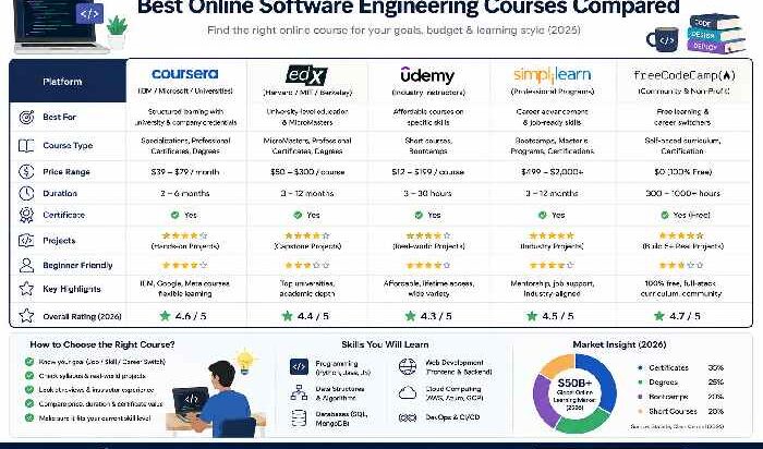 Best Online Software Engineering Courses Compared