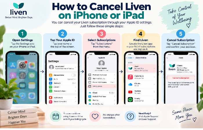 How to Cancel Liven on iPhone or iPad