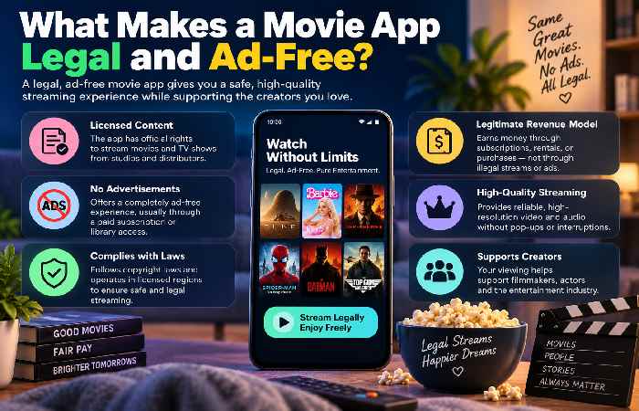 What Makes a Movie App Legal and Ad-Free