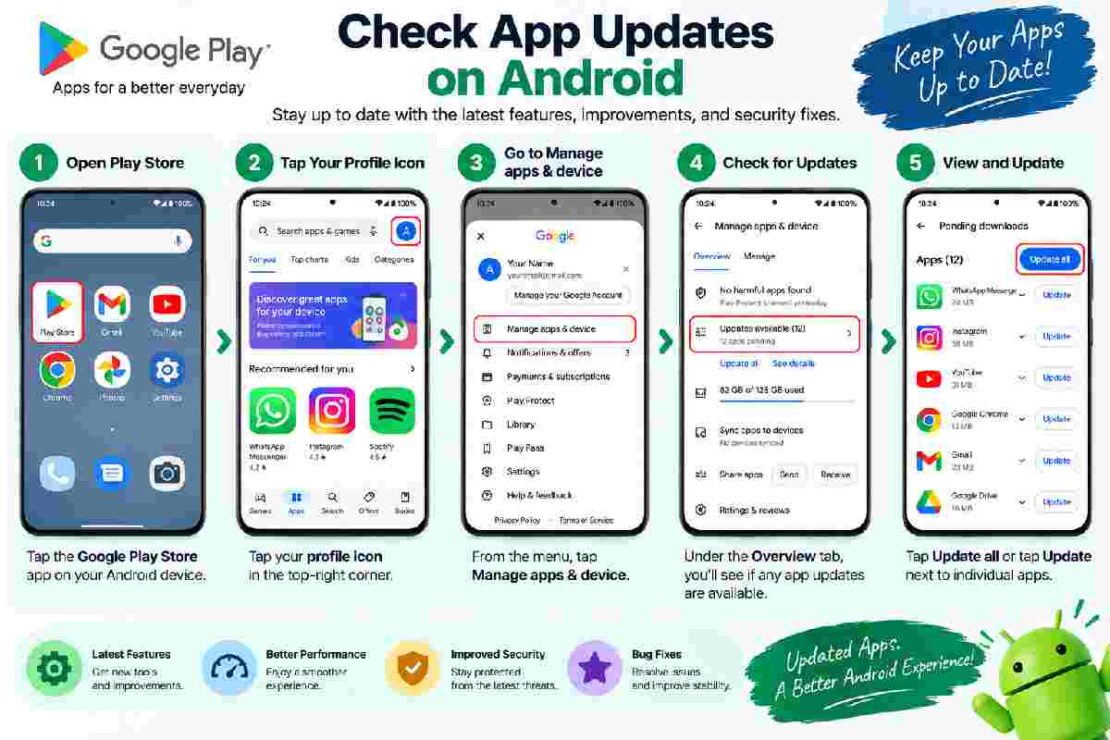 check app updates on android