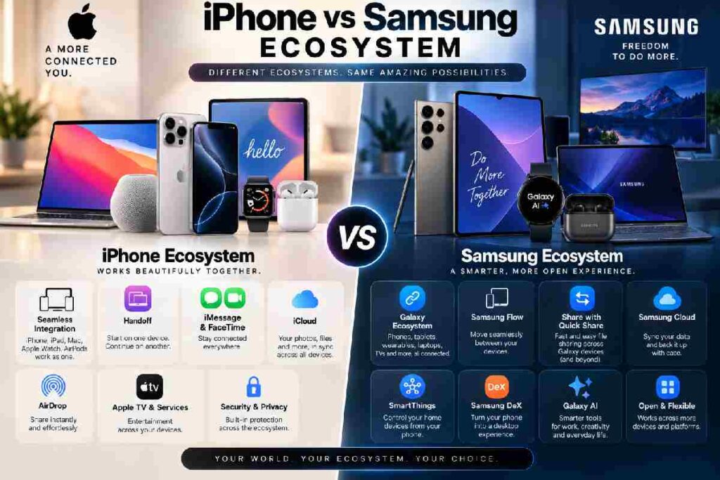 iPhone vs Samsung Ecosystem: Which Is Better in 2026?