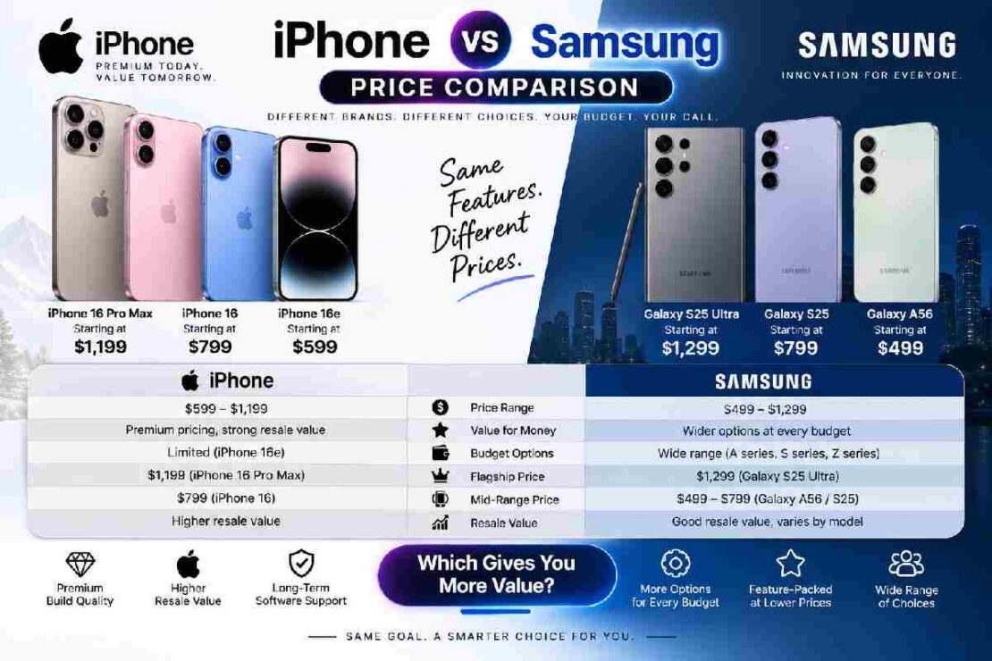 iphone vs samsung price comparison