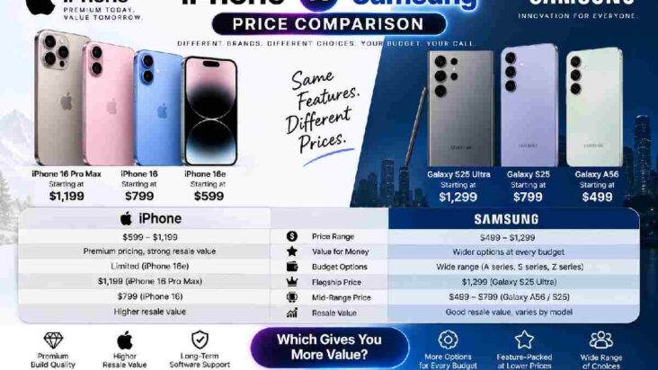 iphone vs samsung price comparison