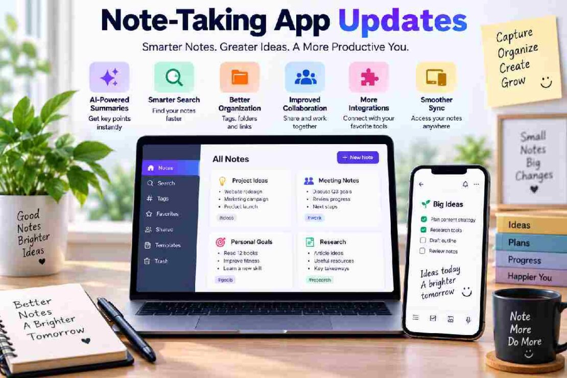 note-taking app updates