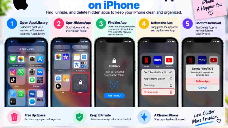 remove hidden apps on iphone