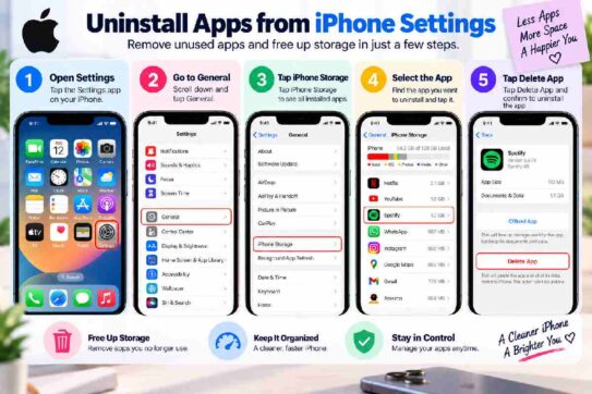 uninstall apps from iphone settings